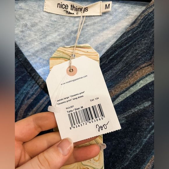 🌀Nice Things🌀 Marble Print Wool Blend Maxi Dress - Picture 9 of 10